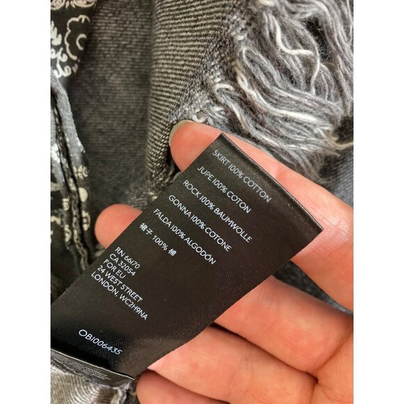 Free People We The Free Women's Black Raw Hem Baily Denim Mini Skirt - 26 - Picture 12 of 12